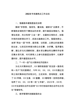 2023年党建亮点工作总结.docx
