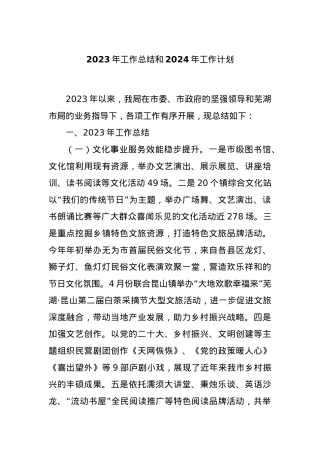 2023年工作总结和2024年工作计划.docx