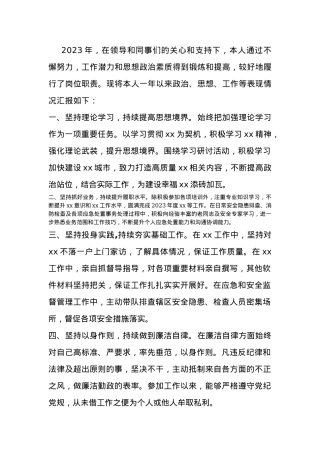 2023年个人述职述廉述责报告模板.docx