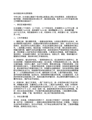 XX街道总林长述职报告.docx