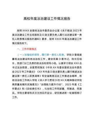 高校年度法治建设工作情况报告.docx
