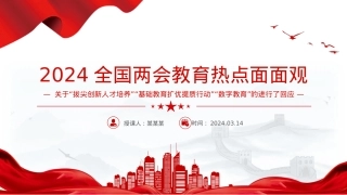 2024全国两会教育热点PPT精美创意两会热点教育话题学习课件.pptx