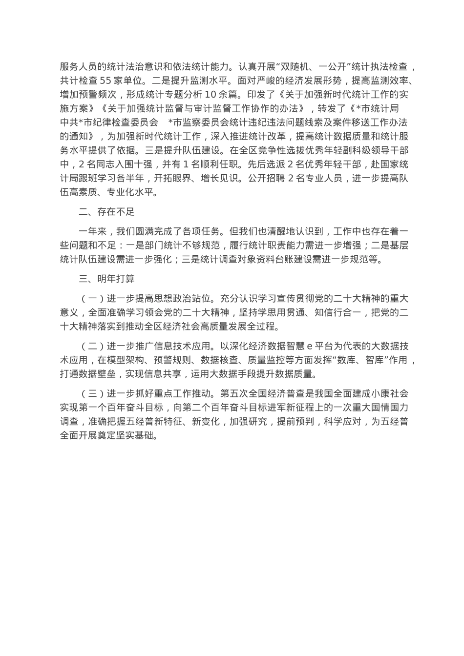 区统计局2022年度工作总结及2023年工作要点.docx_第2页