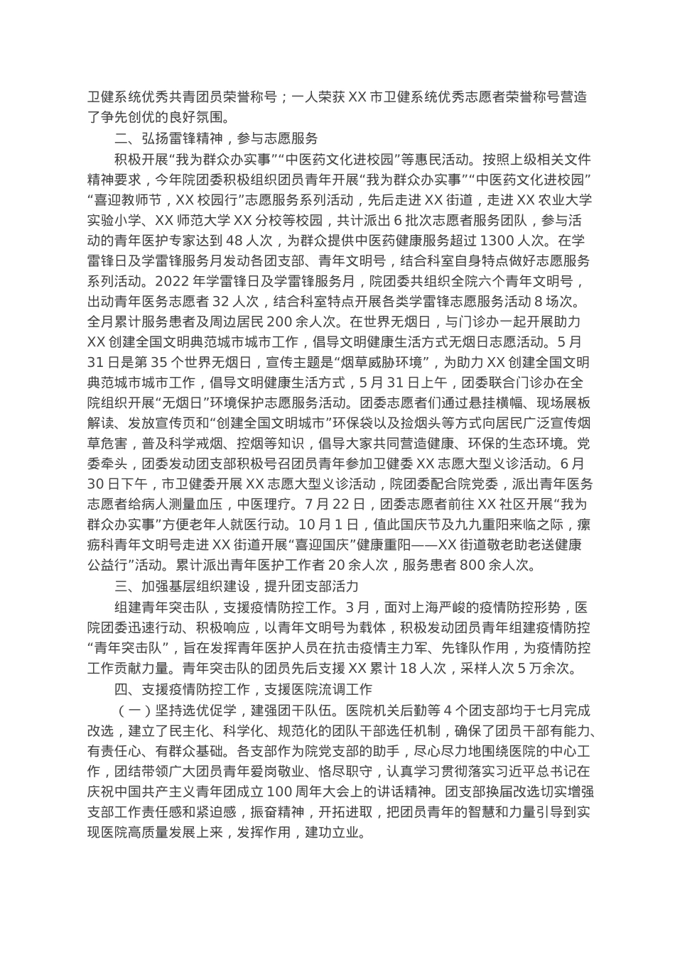 市医院团委2022年工作总结.docx_第2页