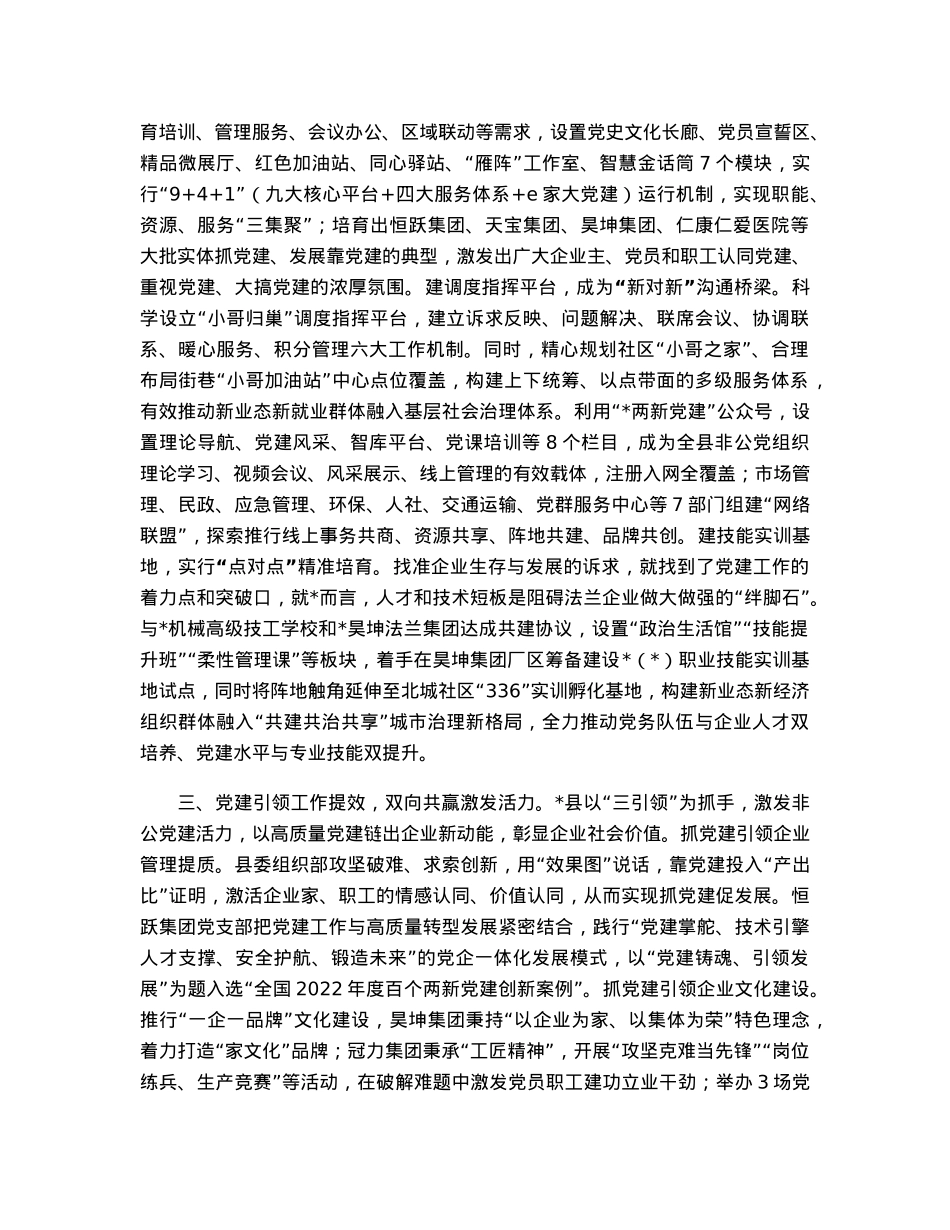 县委组织部关于创新非公党建工作情况总结.docx_第2页