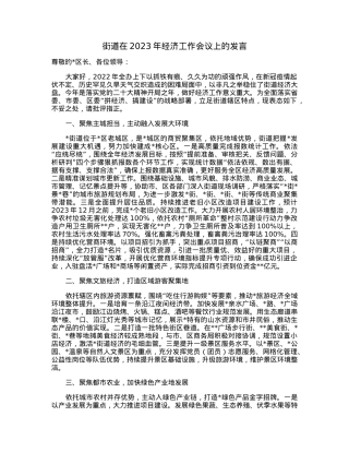 街道在2023年经济工作会议上的发言.docx