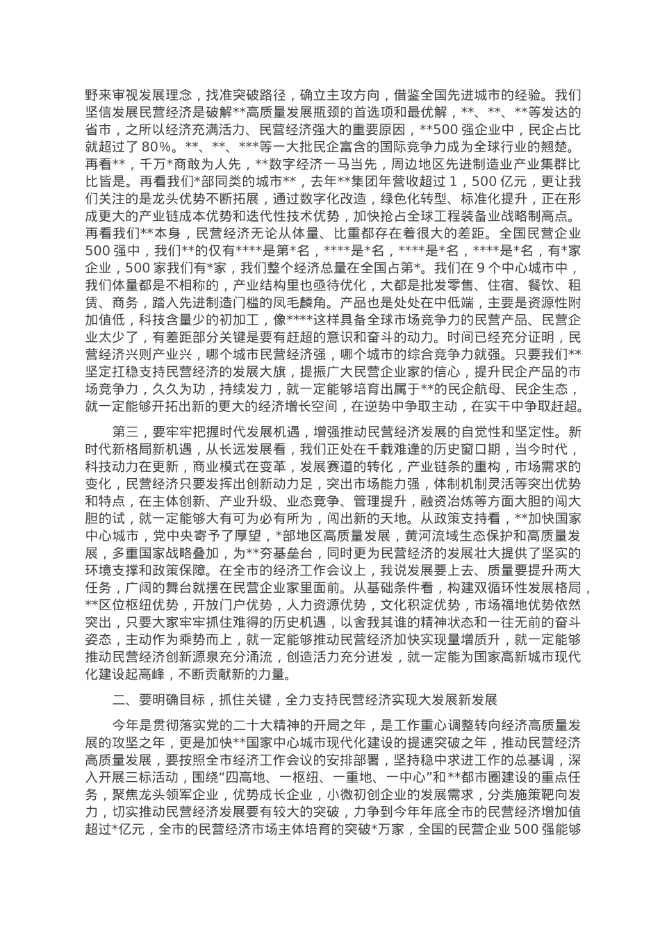市委书记在2023年全市民营经济高质量发展大会上的讲话.doc_第2页