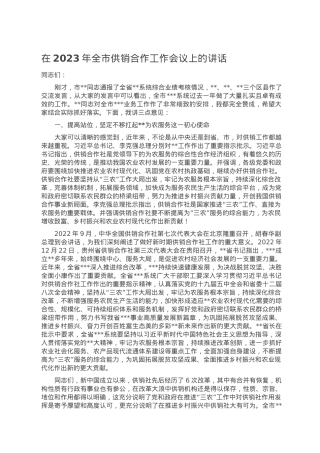 在2023年全市供销合作工作会议上的讲话.doc