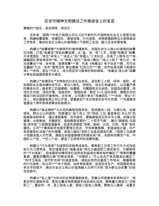 在全市精神文明建设工作推进会上的发言.docx