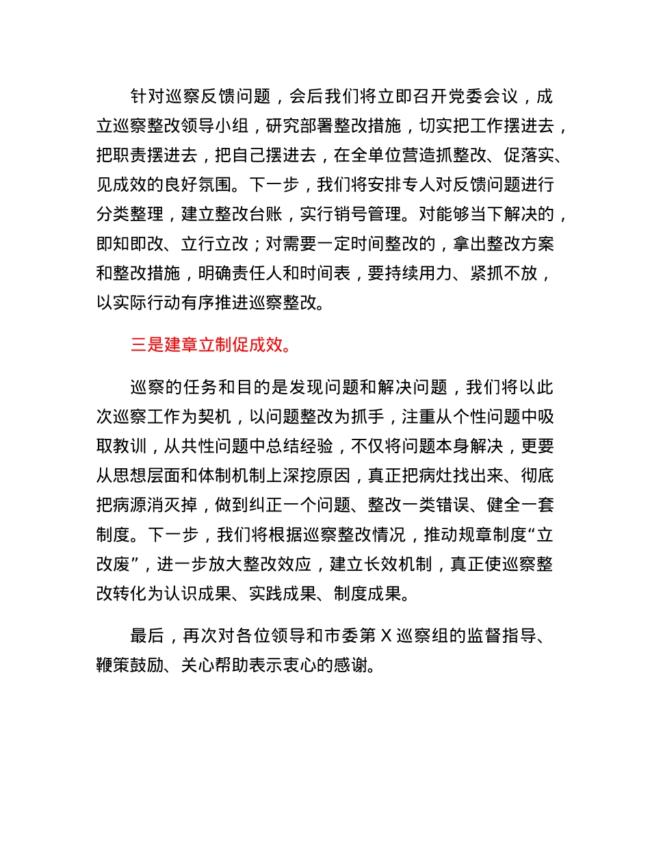 主要负责同志在巡察反馈时表态发言.docx_第2页