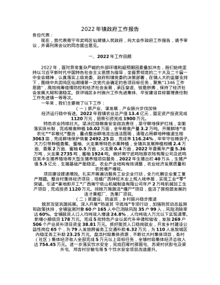 2022年镇政府工作报告.docx