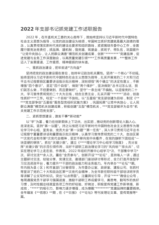 2022年支部书记抓党建工作述职报告.doc