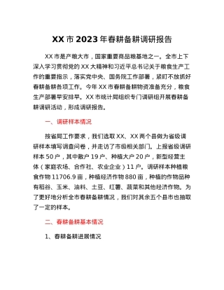 XX市2023年春耕备耕调研报告.docx