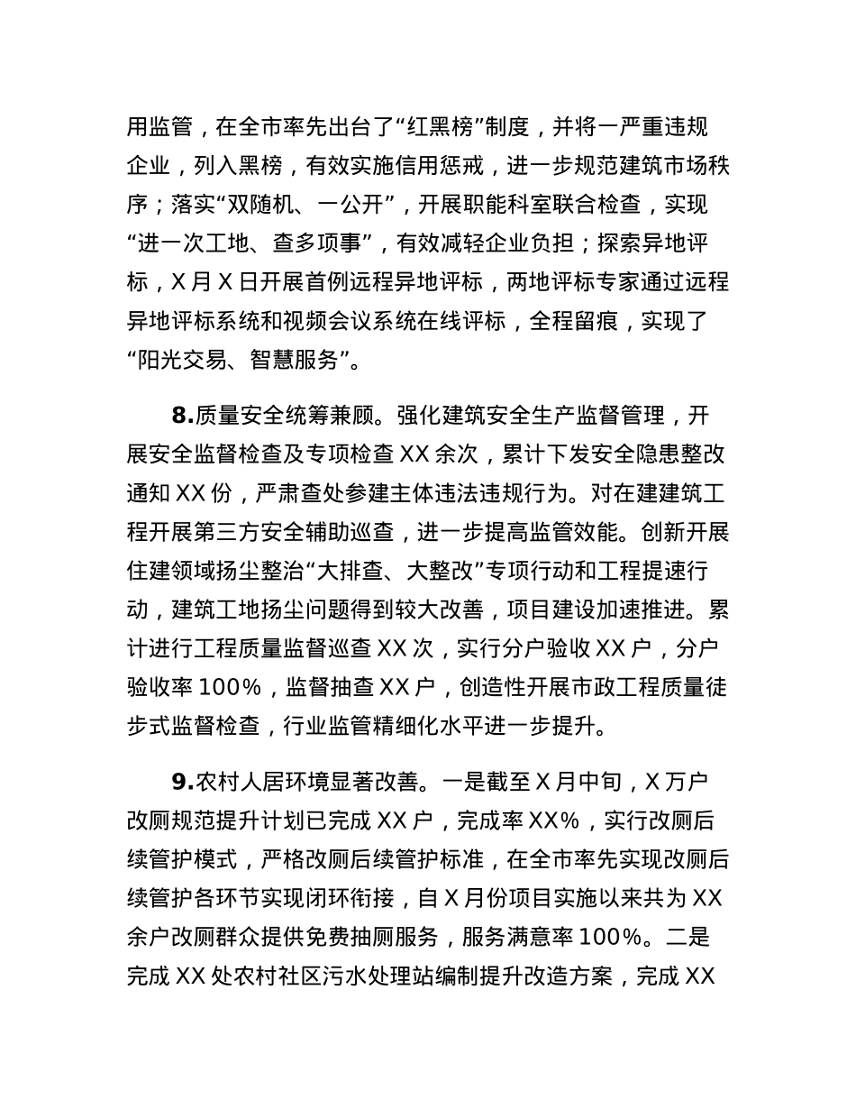 XX县住房和城乡建设局工作情况汇报.docx_第3页
