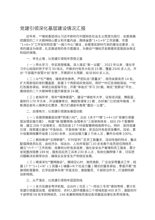 党建引领深化基层建设情况汇报.doc