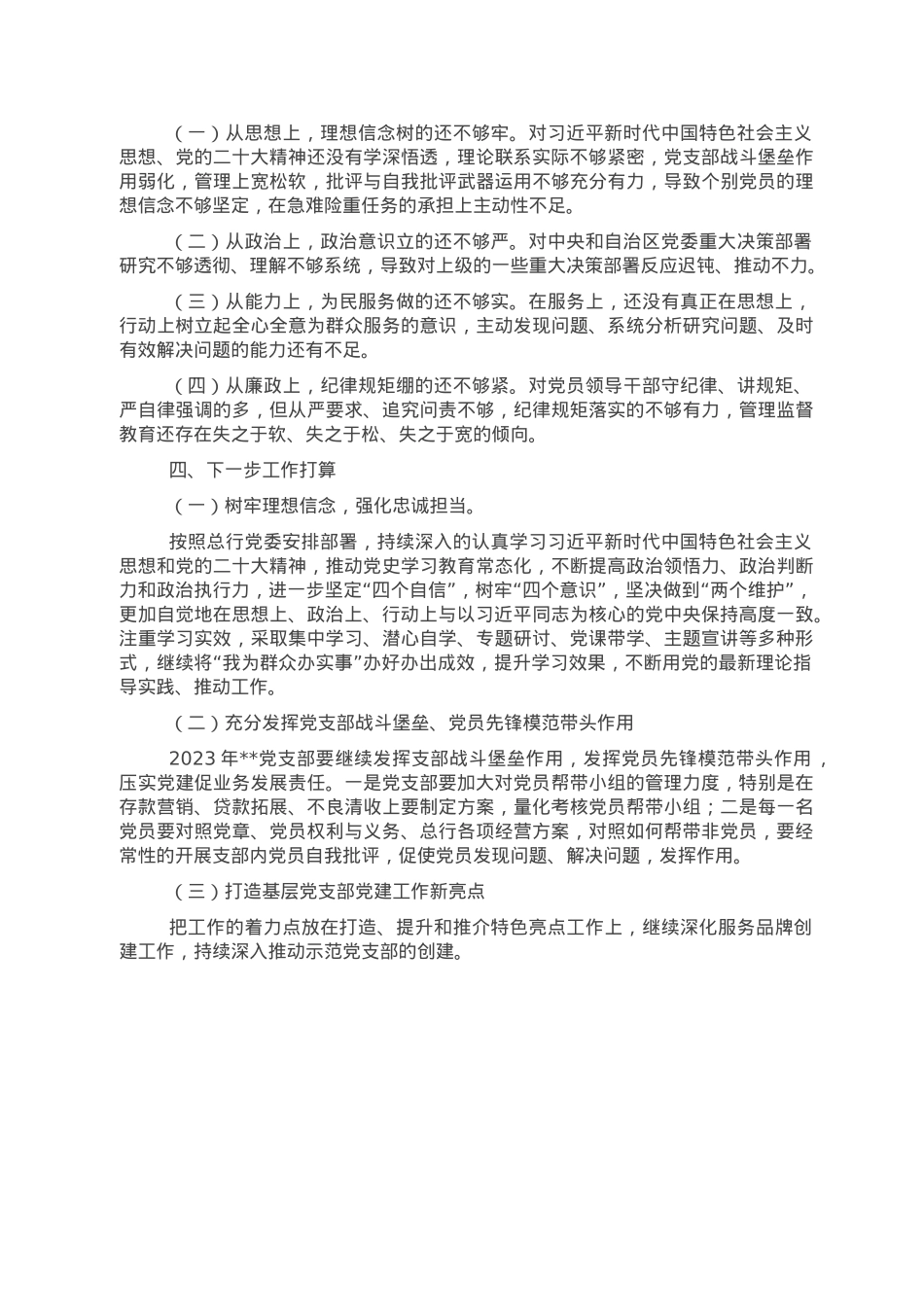 党支部书记2022年抓基层党建工作述职报告（银行）.doc_第3页