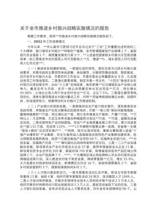 关于全市推进乡村振兴战略实施情况的报告.doc