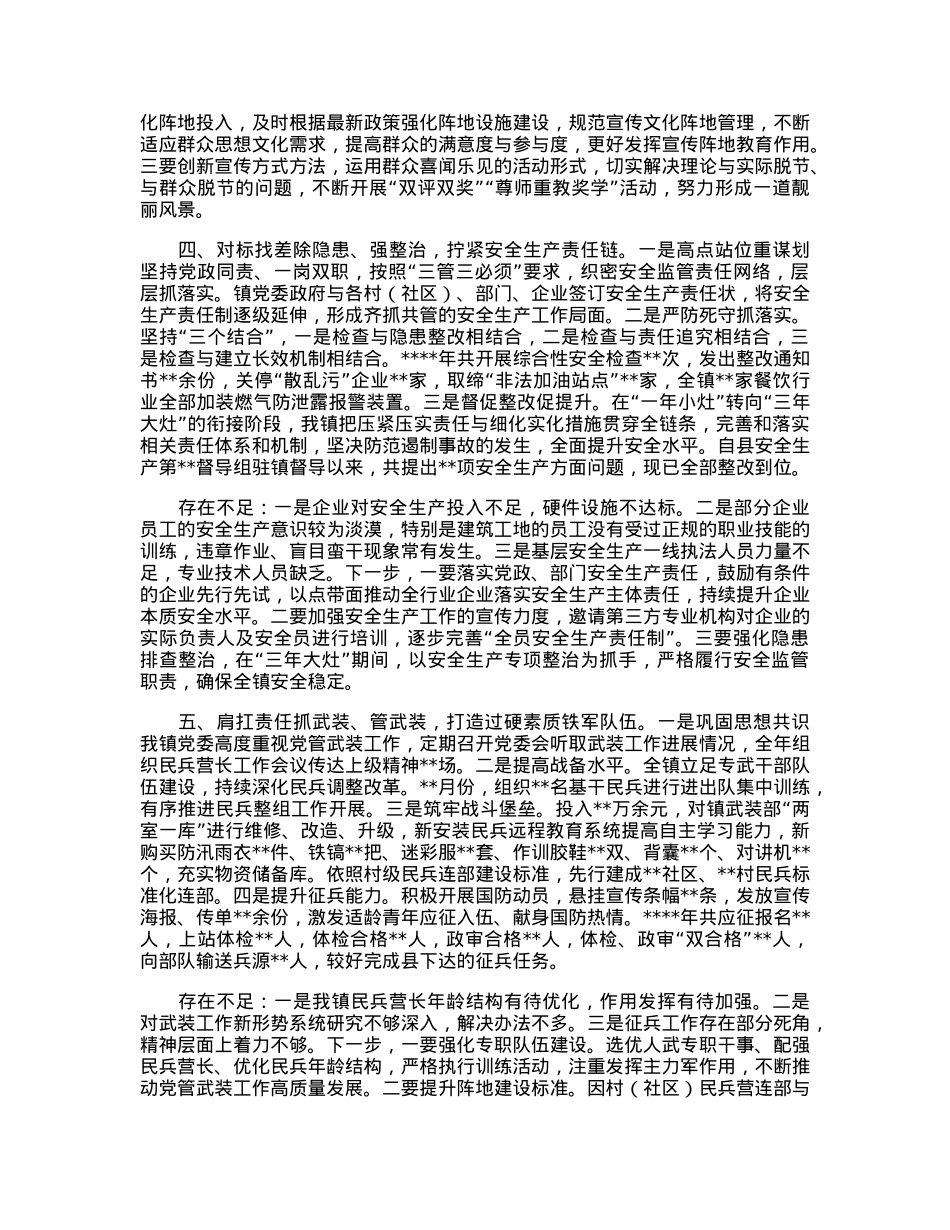 乡镇党委落实全面从严治党主体责任述职报告.docx_第3页