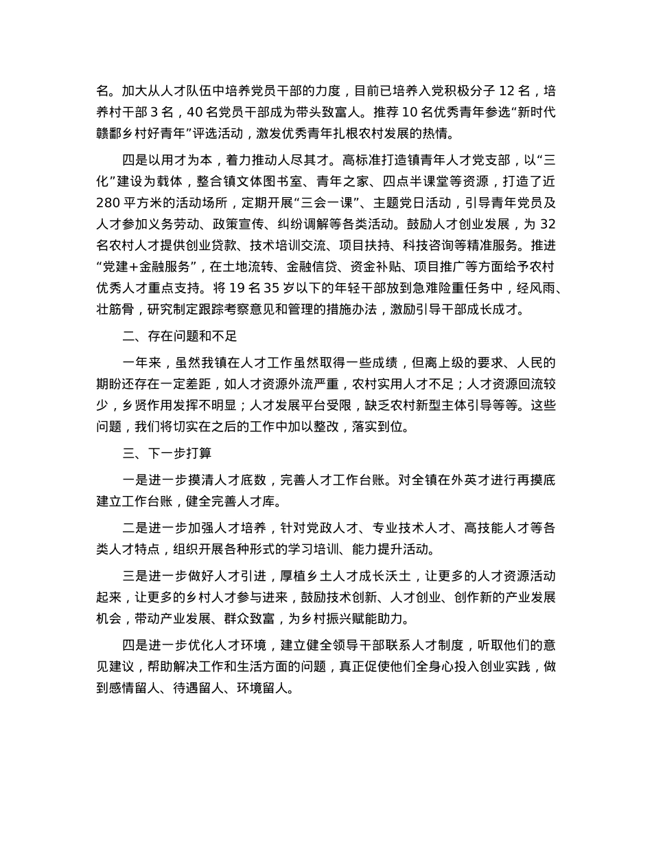 乡镇党委书记抓人才工作述职报告.docx_第2页