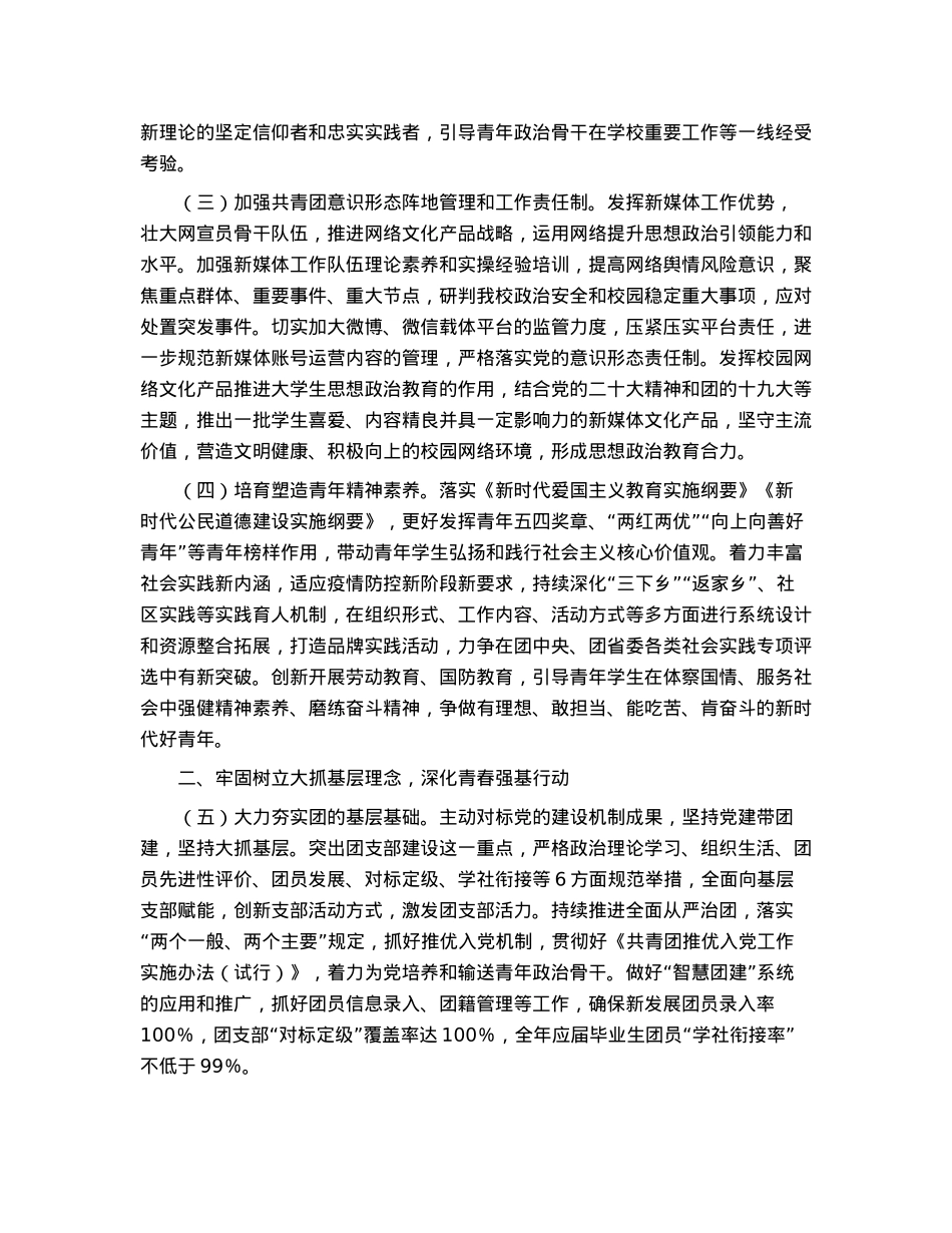 某高等院校共青团2023年工作要点.docx_第2页