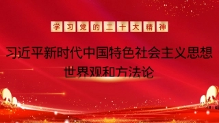 二十大宣讲党课讲稿：习近平新时代中国特色社会主义思想的世界观和方法论（ppt）.pptx