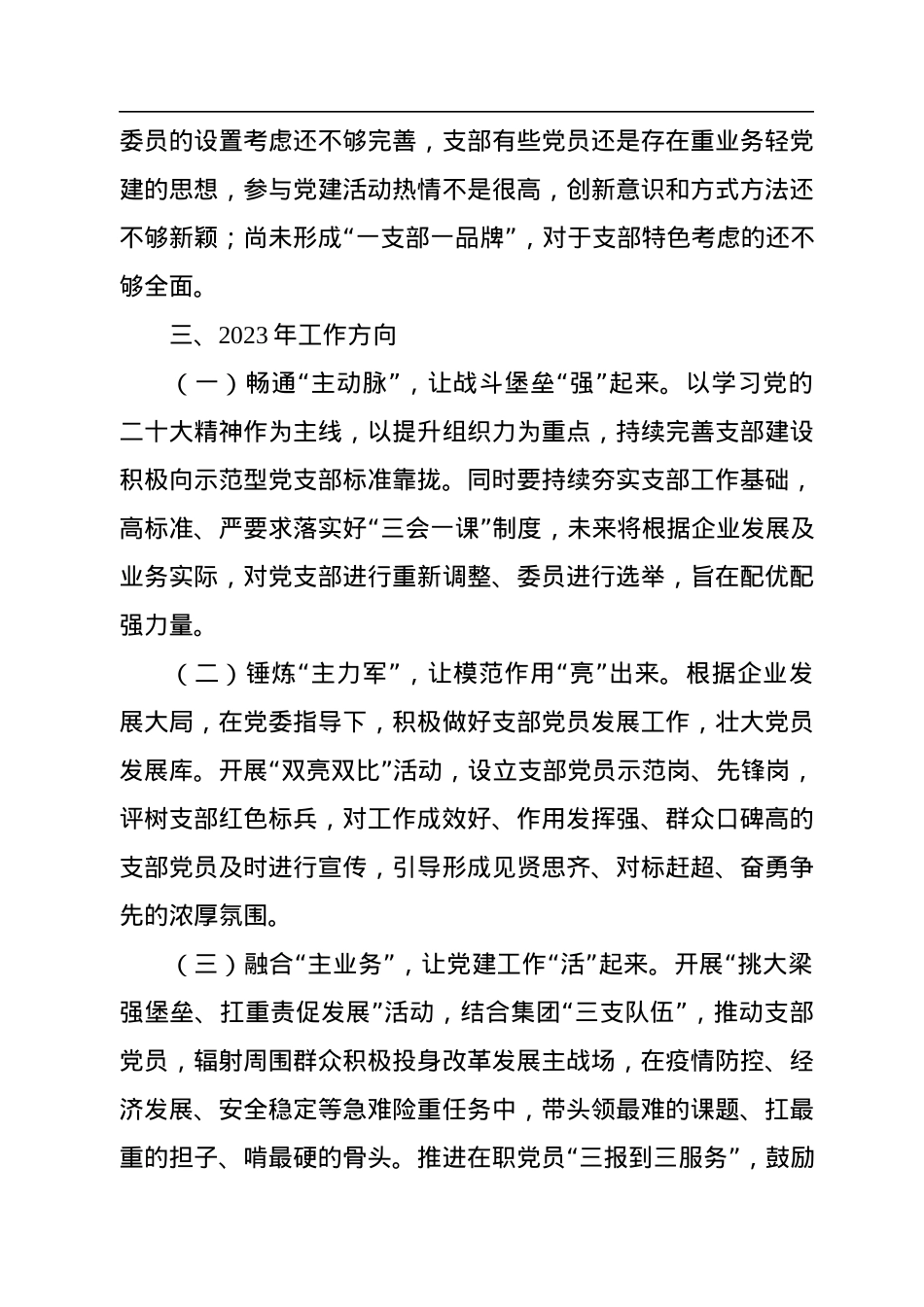 2022年国企党支部书记述职报告.docx_第3页
