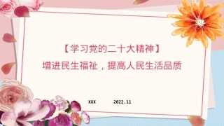 增进民生福祉主题党课讲稿模板（ppt）.pptx