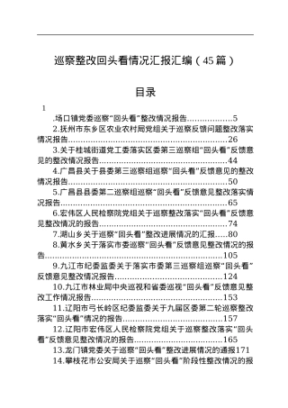 2022年巡察整改情况汇报汇编（45篇）.docx