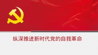 主题党课讲稿：纵深推进新时代党的自我革命（PPT）.pptx