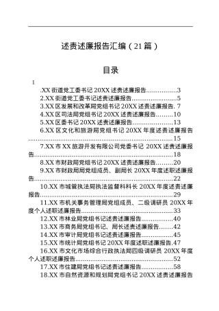 述责述廉报告汇编（21篇）.docx