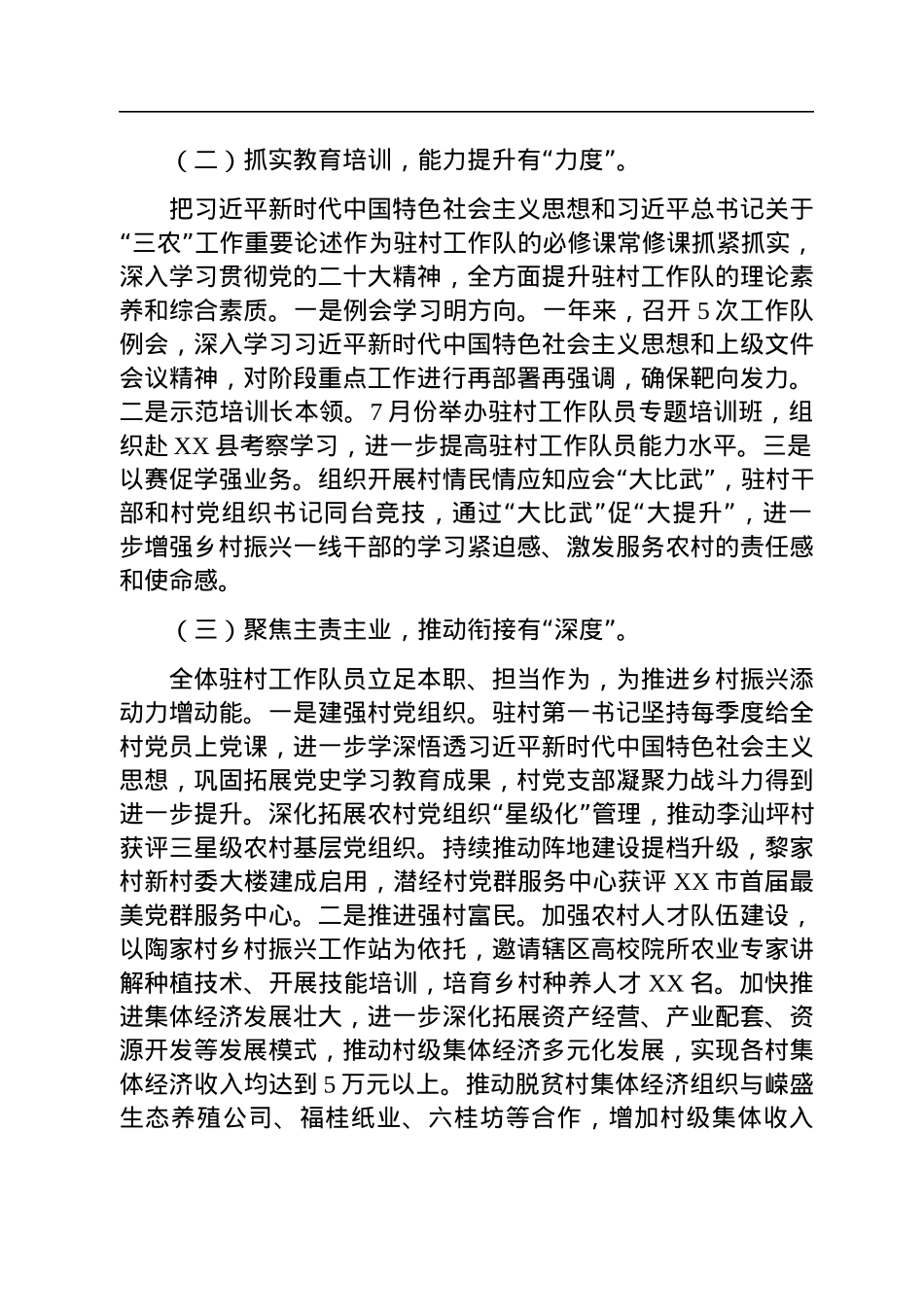 驻村工作队2022年度工作述职报告.docx_第2页