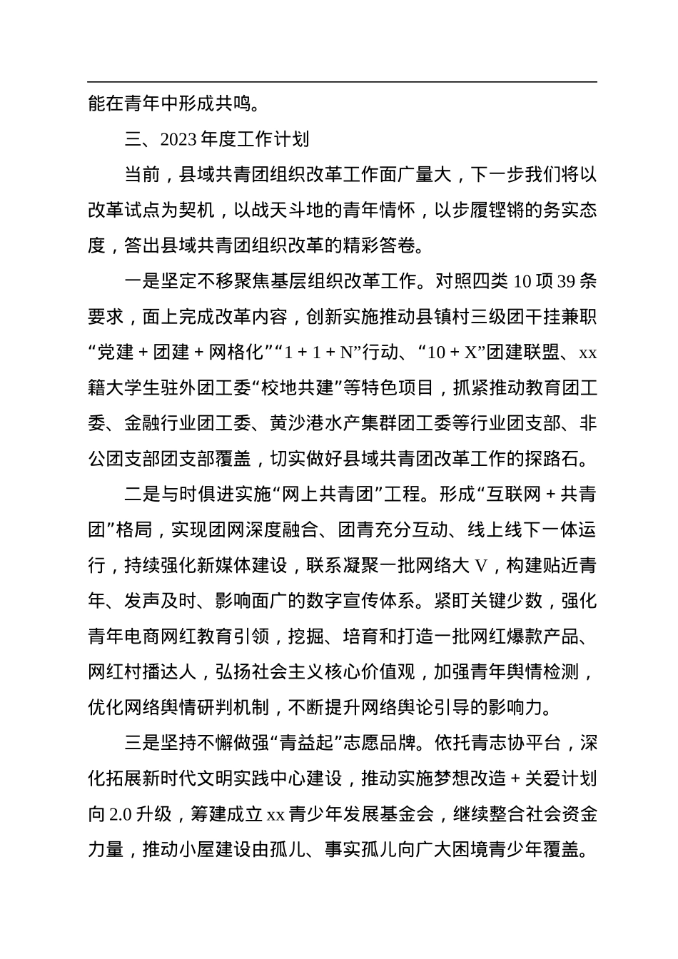 2022年共青团特色亮点工作总结暨2023年工作计划.docx_第3页