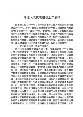 办理人大代表建议工作总结.docx