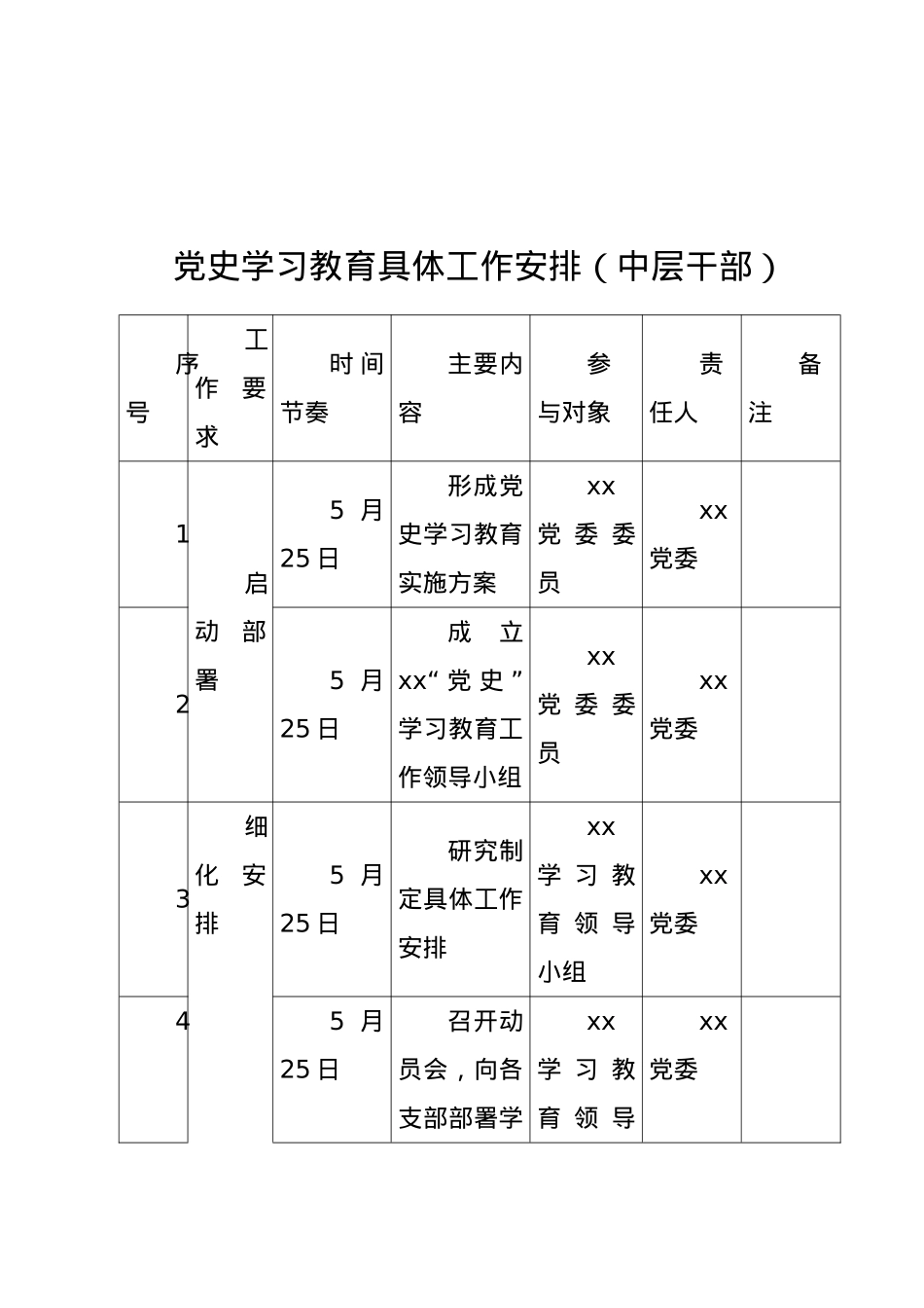 党史学习教育具体工作安排计划表.docx_第1页