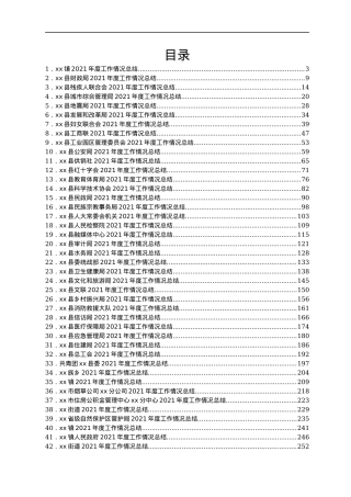 某县党政机关各部门2021年工作情况总结汇编47篇.docx