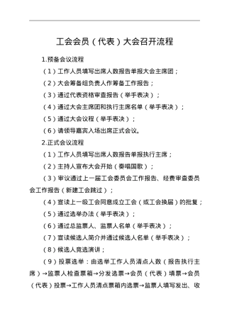 工会会员（代表）大会召开流程.doc