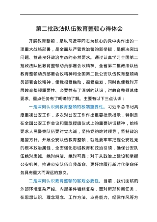 第二批政法队伍教育整顿心得体会.docx