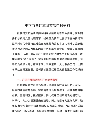 五四红旗团支部申报材料.docx