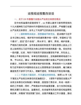 巡视组巡视整改谈话.Doc