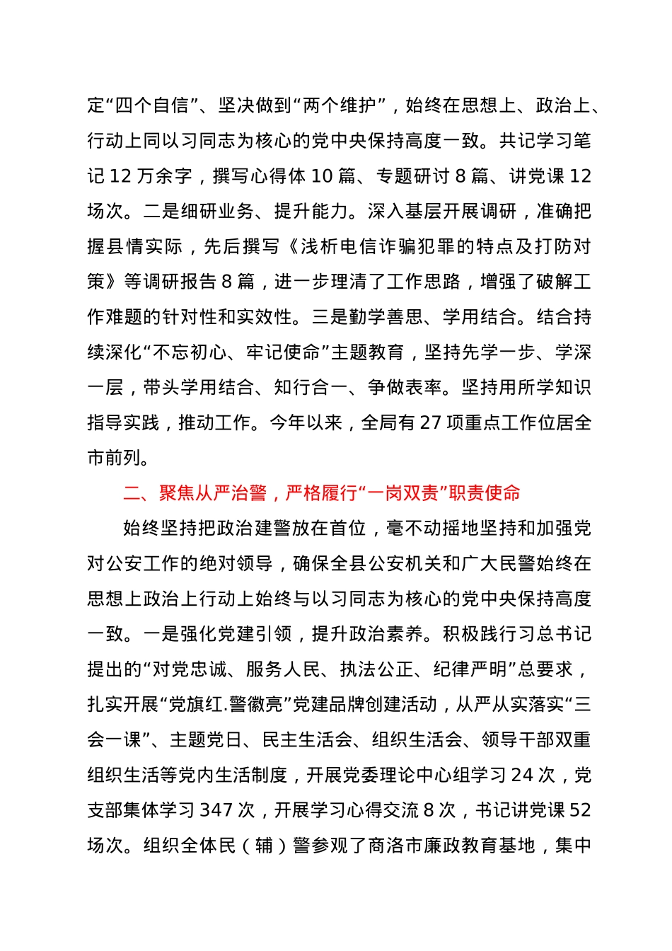 副县长兼公安局局长2020年述职述廉报告.doc_第2页