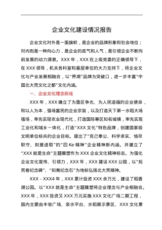 企业文化建设情况报告.docx
