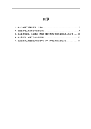 禁毒工作会议上的讲话汇编5篇.docx