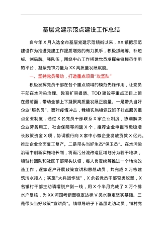 基层党建示范点建设工作总结.docx