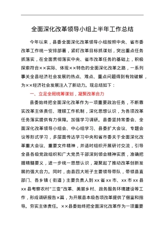 上半年深化改革总结.docx