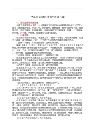 “基层党建示范点”创建方案.docx