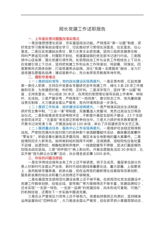 局长党建工作述职报告.docx