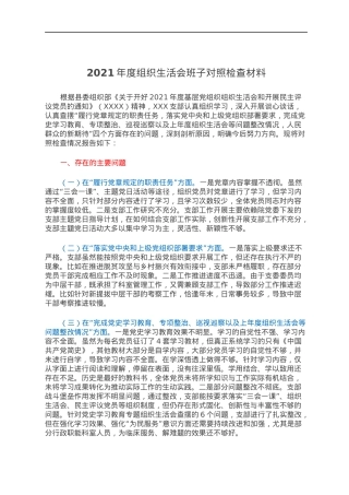 2022022354：2021年度组织生活会班子对照检查材料.docx