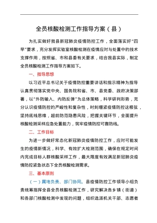 全员核酸检测工作指导方案.docx