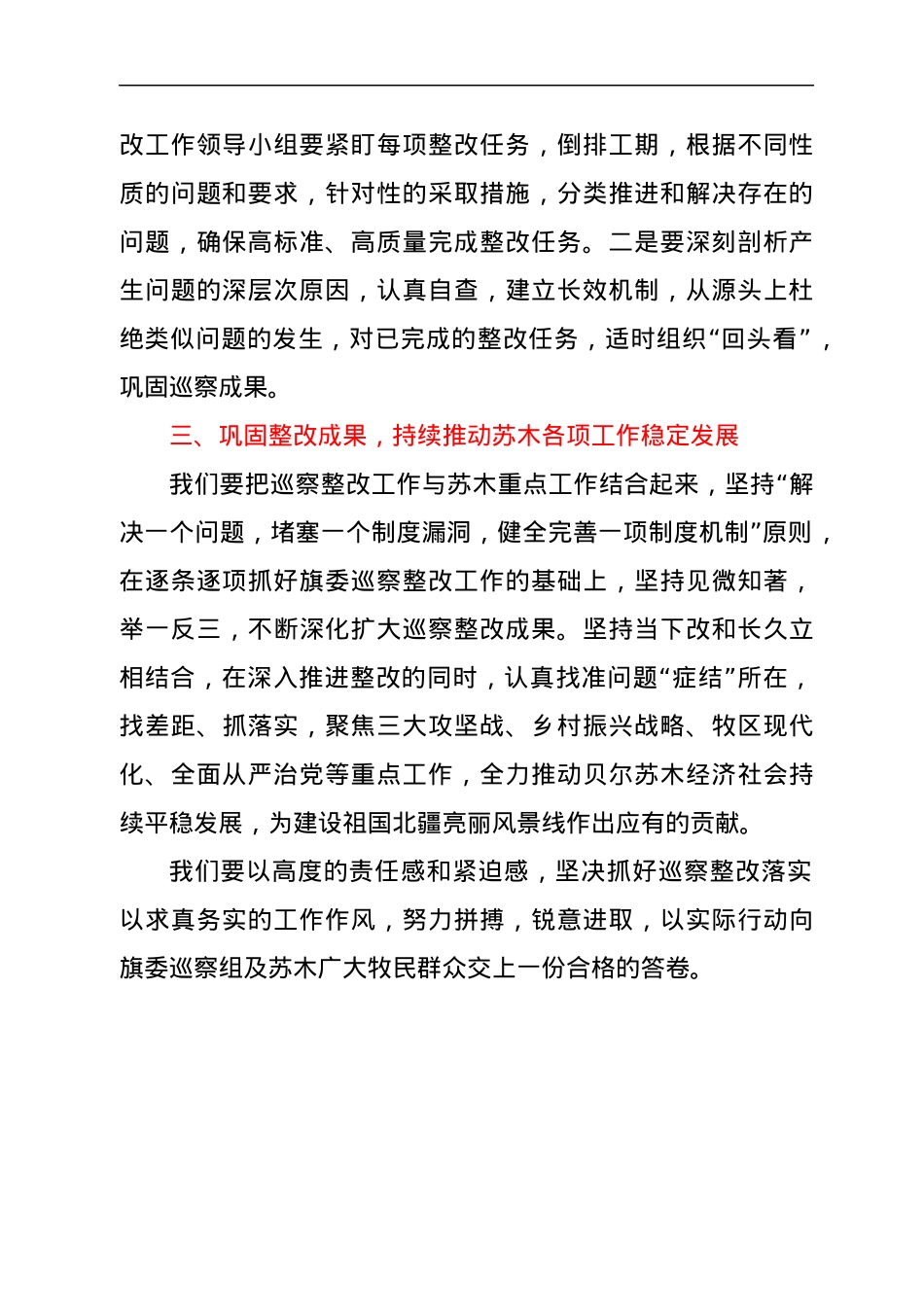 在巡察整改工作会上的表态发言.docx_第2页