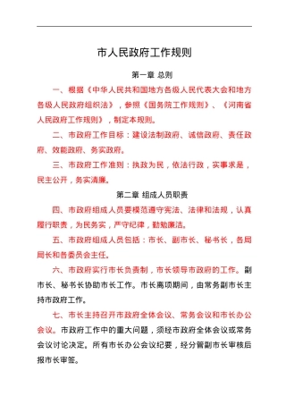 市人民政府工作规则.docx
